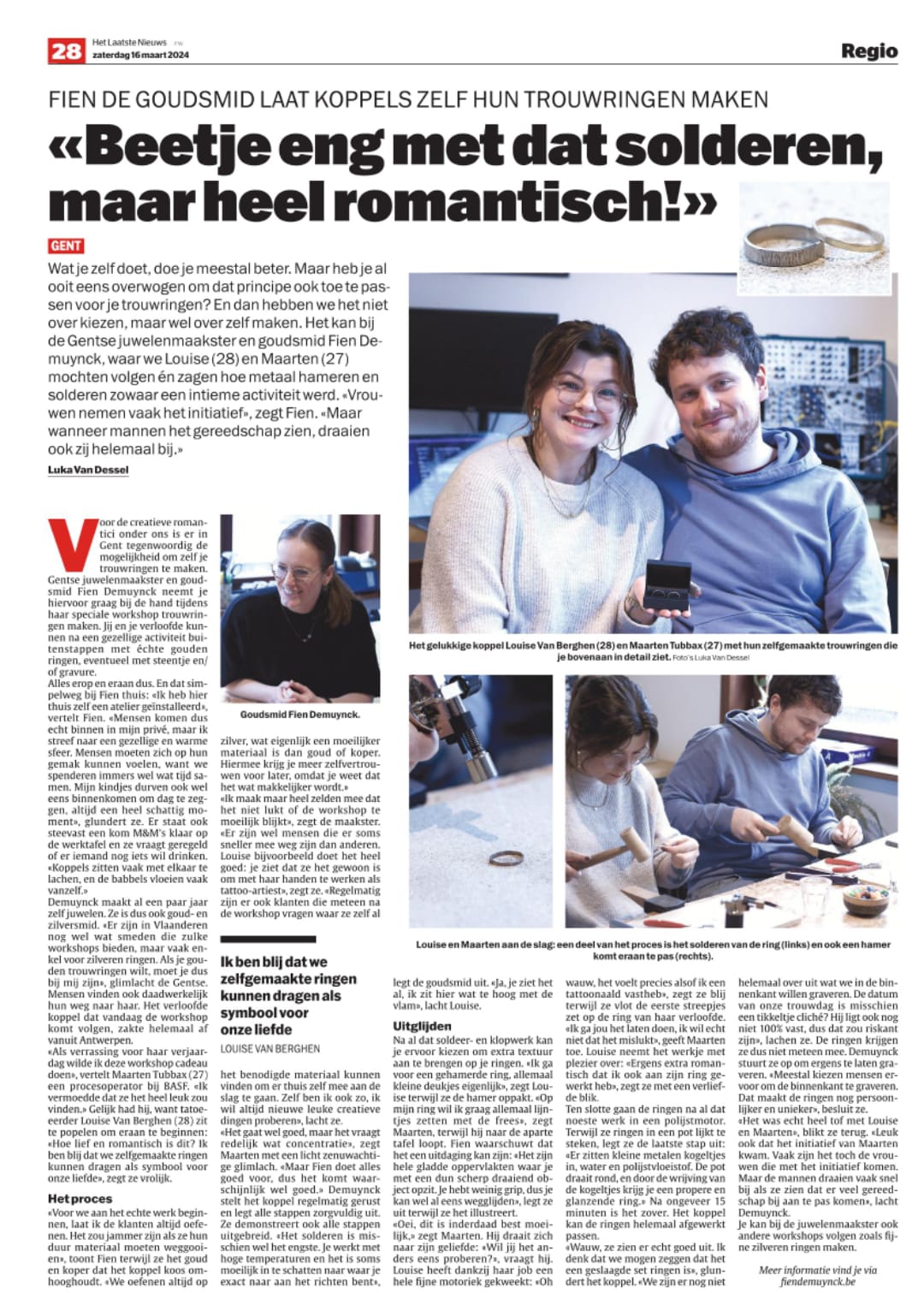 Workshop - Maak je eigen trouwringen