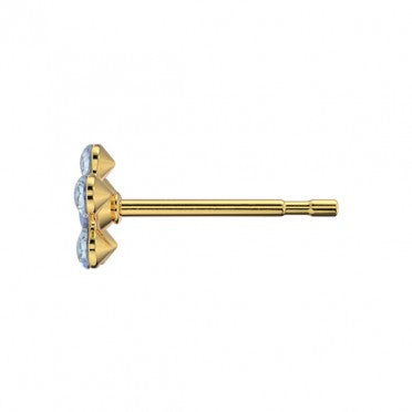 Tiny Tips - Daisy, Lichtblauw en Blauw, Verguld, 5 mm