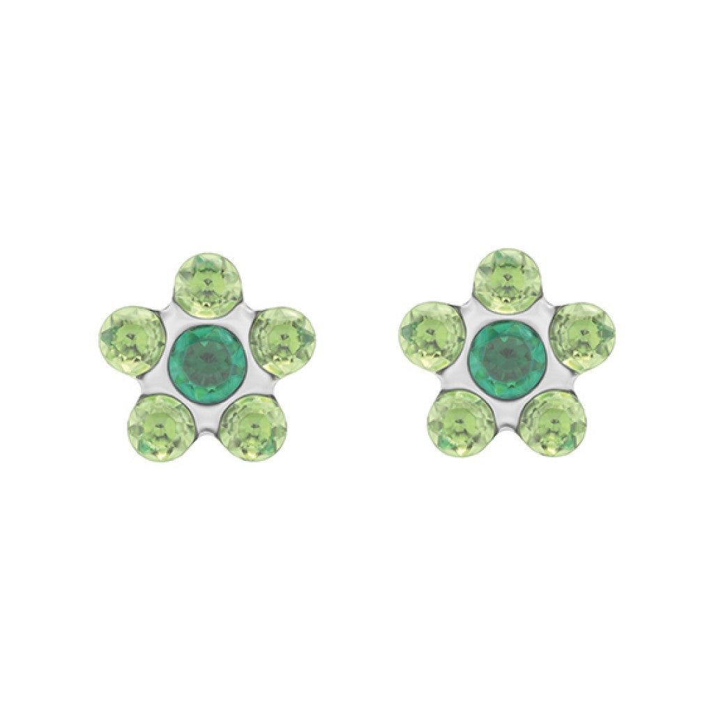 Tiny Tips - Daisy, Lichtgroen en Groen, Chirurgisch staal, 5 mm